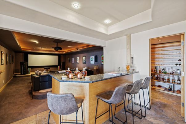 Interior, Projection Screen, Recessed Lighting, Theatre Room
