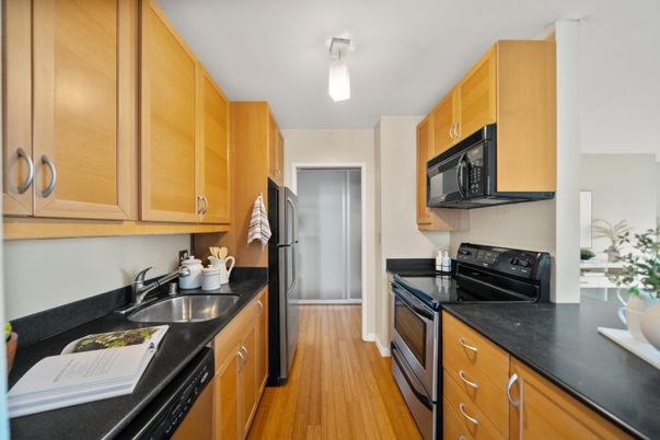Interior, Kitchen, Wood Texture Flooring