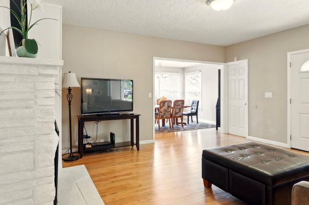 Dining room, Interior, Wood Texture Flooring