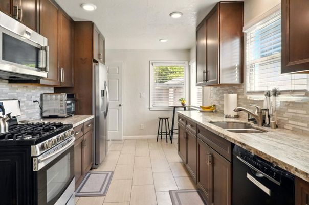 Interior, Kitchen, Recessed Lighting, Stainless Steel Appliances