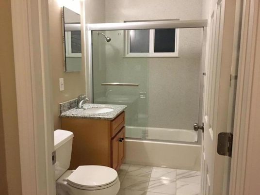 Bathroom, Glass Shower, Interior, Marble