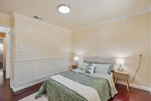 Bedroom, Interior, Wood Texture Flooring
