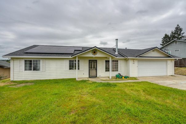 Attached, Backyard, Exterior, Facade, Solar Panels, Ranch
