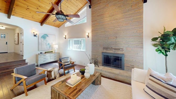 Fireplace, Interior, Living room, Stone Walls, Wooden Beams, Wooden Ceilings, Wood Texture Flooring