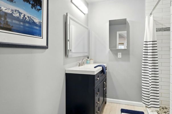 Bathroom, Interior, Wood Texture Flooring