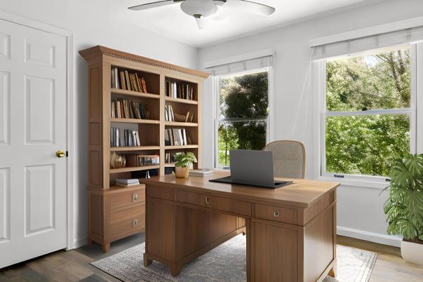 Home Office, Interior, Wood Texture Flooring