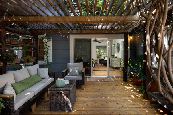 Exterior, Wood Texture Flooring