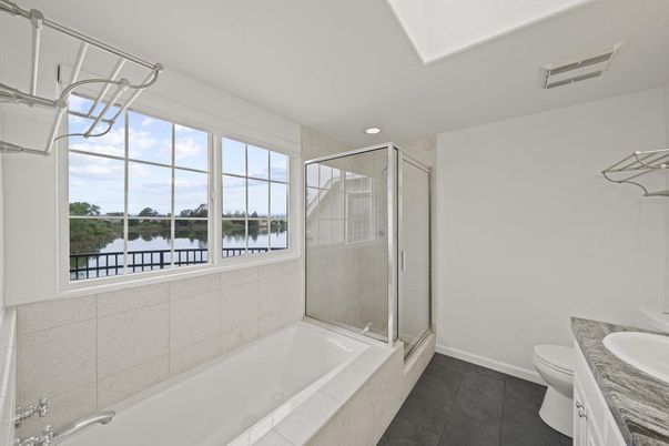 Bathroom, Glass Shower, Interior, Recessed Lighting, Water