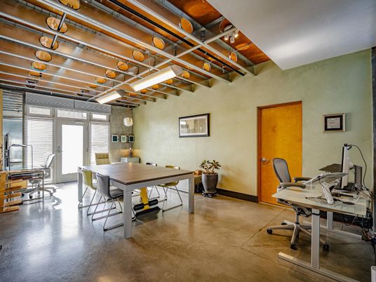 Home Office, Interior, Wooden Beams