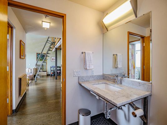 Bathroom, Interior, Wood Texture Flooring