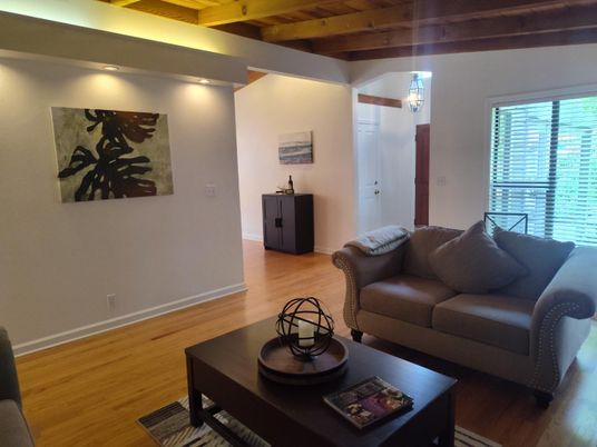 Interior, Living room, Pendant Lights, Wooden Beams, Wooden Ceilings, Wood Texture Flooring