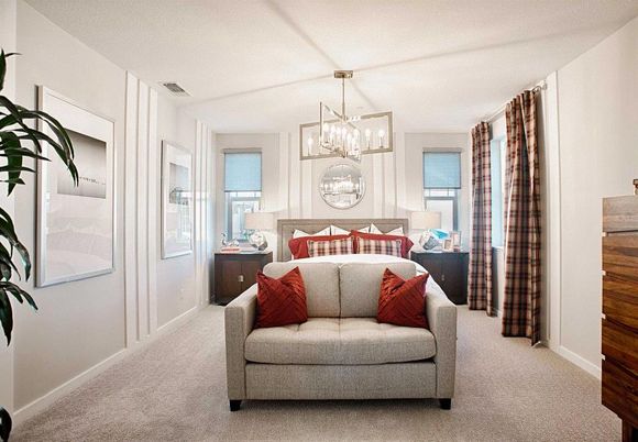 Bedroom, Interior, Pendant Lights