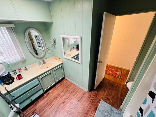 Bathroom, Interior, Wood Texture Flooring