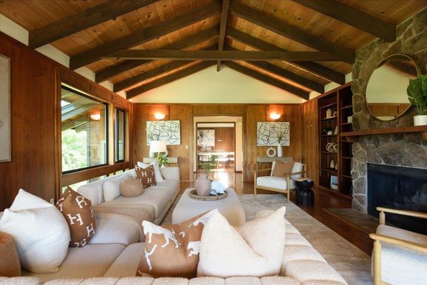 Fireplace, Interior, Living room, Wooden Beams, Wooden Ceilings, Wood Texture Flooring, Wooden Walls