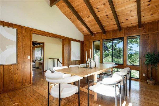 Dining room, Interior, Wooden Beams, Wooden Ceilings, Wood Texture Flooring, Wooden Walls