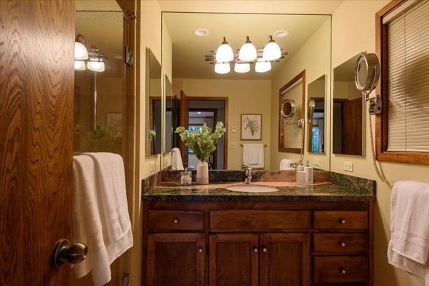 Bathroom, Dual Sink Vanities, Glass Shower, Interior