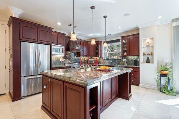 Interior, Kitchen, Pendant Lights, Recessed Lighting, Stainless Steel Appliances