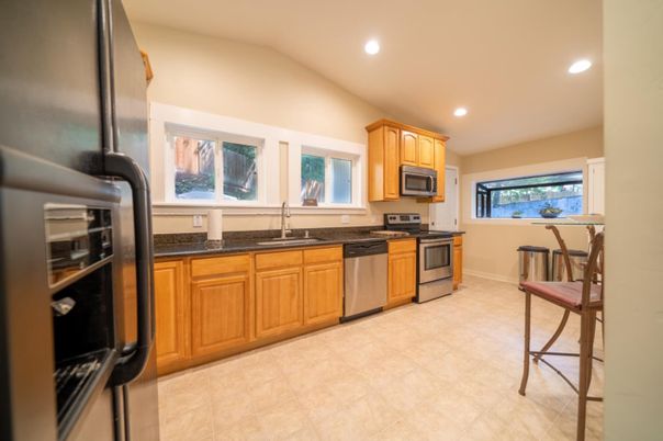 Interior, Kitchen, Recessed Lighting, Stainless Steel Appliances