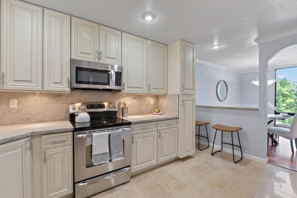 Interior, Kitchen, Recessed Lighting, Stainless Steel Appliances