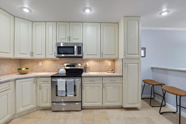 Interior, Kitchen, Recessed Lighting, Stainless Steel Appliances