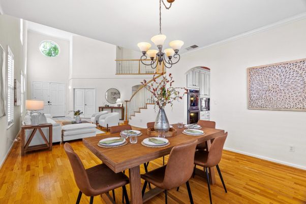 Chandelier, Dining room, Interior, Living room, Wood Texture Flooring