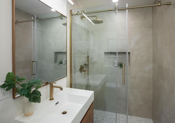 Bathroom, Glass Shower, Interior