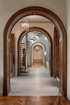 Chandelier, Interior, Wood Texture Flooring
