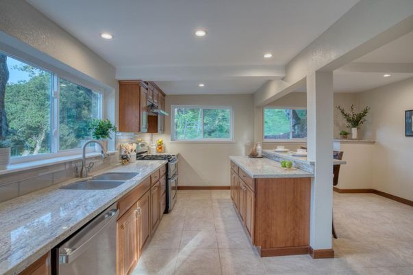 Interior, Kitchen, Recessed Lighting, Stainless Steel Appliances