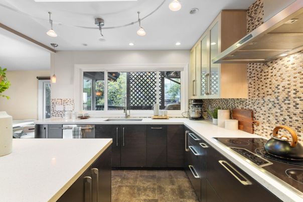 Interior, Kitchen, Pendant Lights, Recessed Lighting, Stainless Steel Appliances