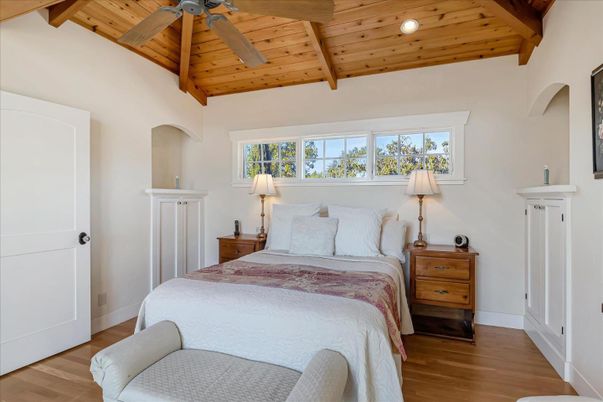 Bedroom, Interior, Recessed Lighting, Wooden Beams, Wooden Ceilings, Wood Texture Flooring