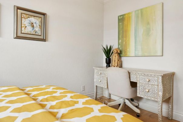 Bedroom, Home Office, Interior, Wood Texture Flooring
