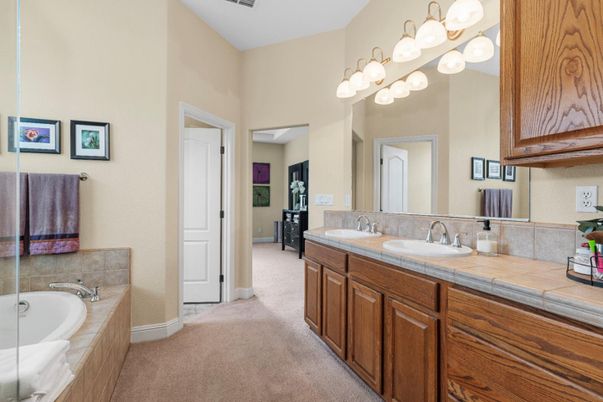 Bathroom, Dual Sink Vanities, Interior, Tile Countertops