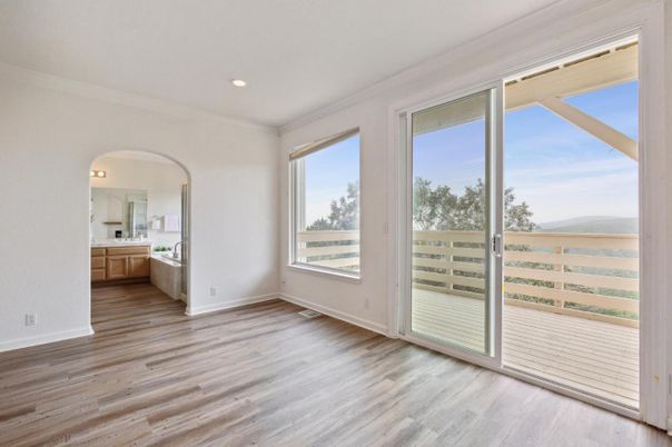 Bathroom, Empty room, Interior, Recessed Lighting, Wood Texture Flooring