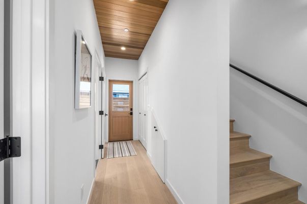 Interior, Recessed Lighting, Wooden Ceilings, Wood Texture Flooring