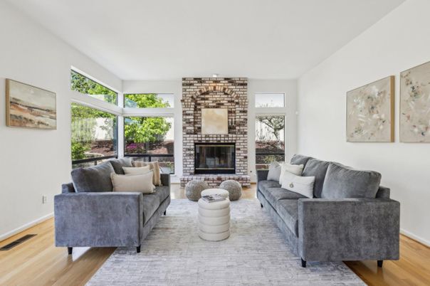 Fireplace, Interior, Living room, Wood Texture Flooring