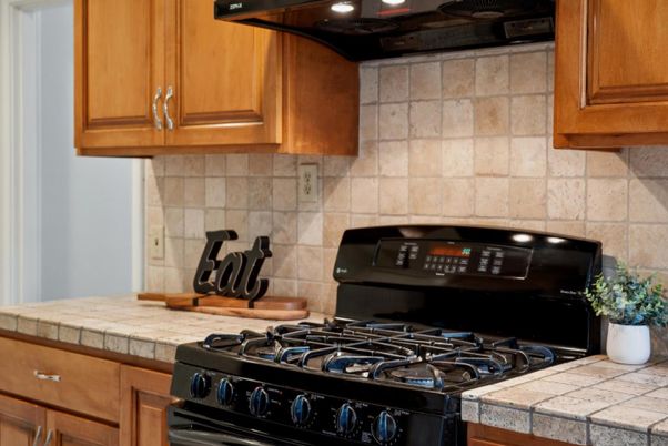 Interior, Kitchen, Tile Countertops