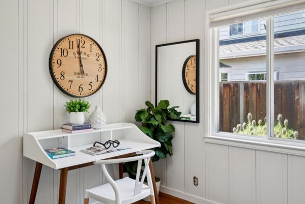 Home Office, Interior, Wood Texture Flooring