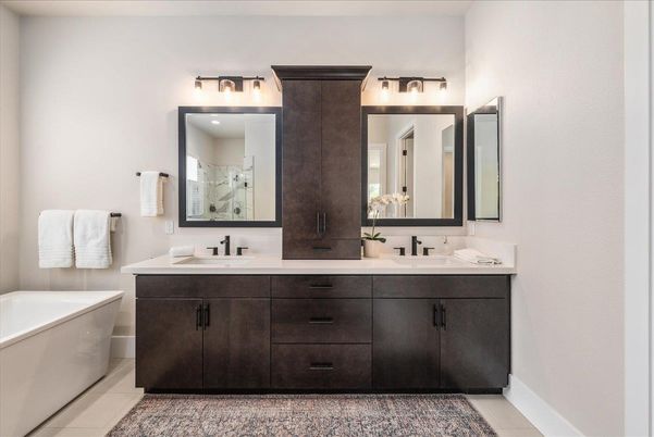Bathroom, Dual Sink Vanities, Free Standing Baths, Interior