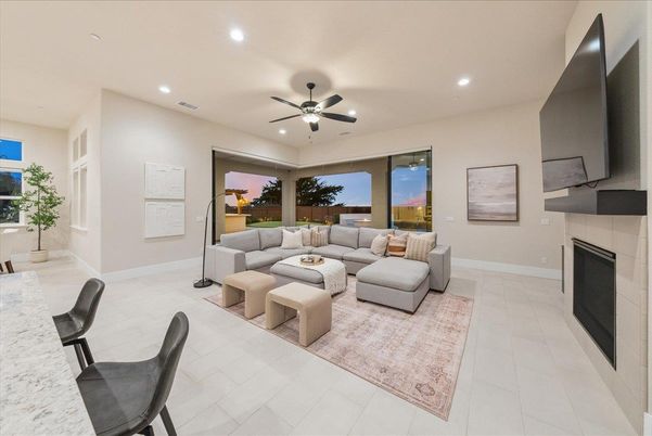 Fireplace, Interior, Living room, Recessed Lighting