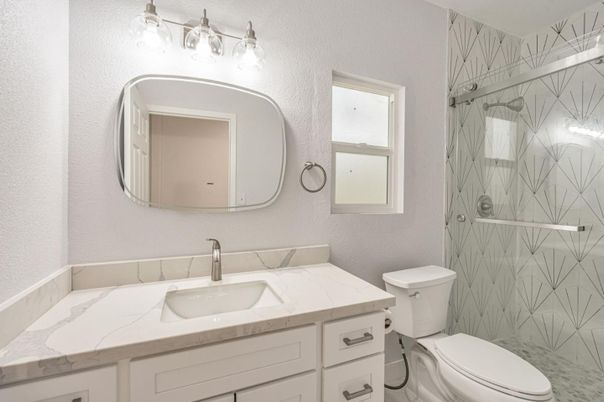 Bathroom, Glass Shower, Interior, Marble Walls