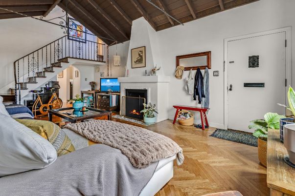 Fireplace, Interior, Living room, Wooden Beams, Wooden Ceilings, Wood Texture Flooring
