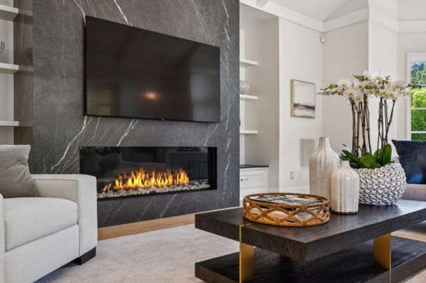 Fireplace, Interior, Marble Walls
