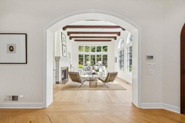 Fireplace, Interior, Living room, Wooden Beams, Wood Texture Flooring