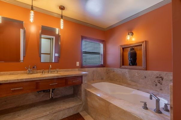 Bathroom, Dual Sink Vanities, Interior, Pendant Lights