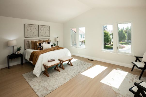 Bedroom, Interior, Wood Texture Flooring