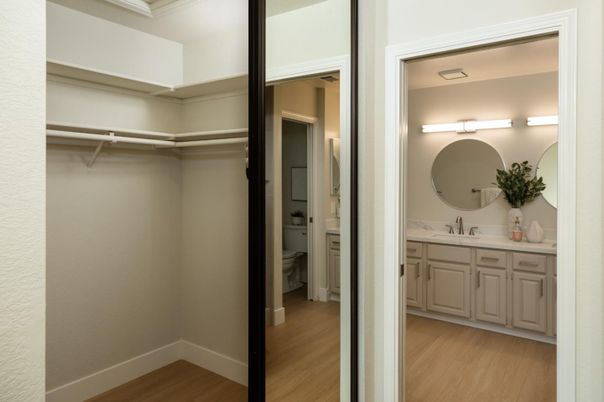 Bathroom, Interior, Walk-in Closets, Wood Texture Flooring