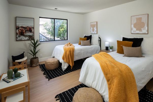 Bedroom, Interior, Wood Texture Flooring
