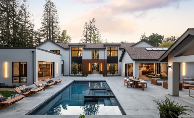Exterior, Pool, Solar Panels
