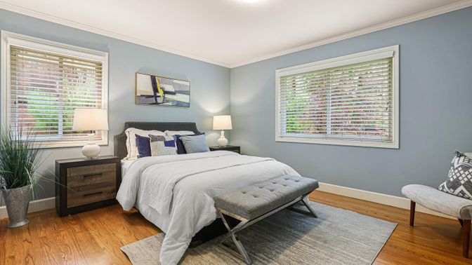Bedroom, Interior, Wood Texture Flooring