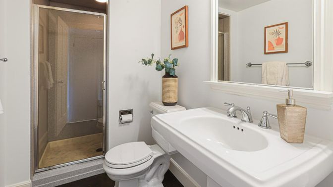 Bathroom, Glass Shower, Interior